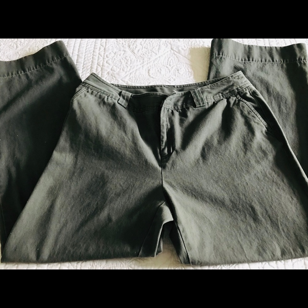 2 items for $10.  Forest Green bell pants -